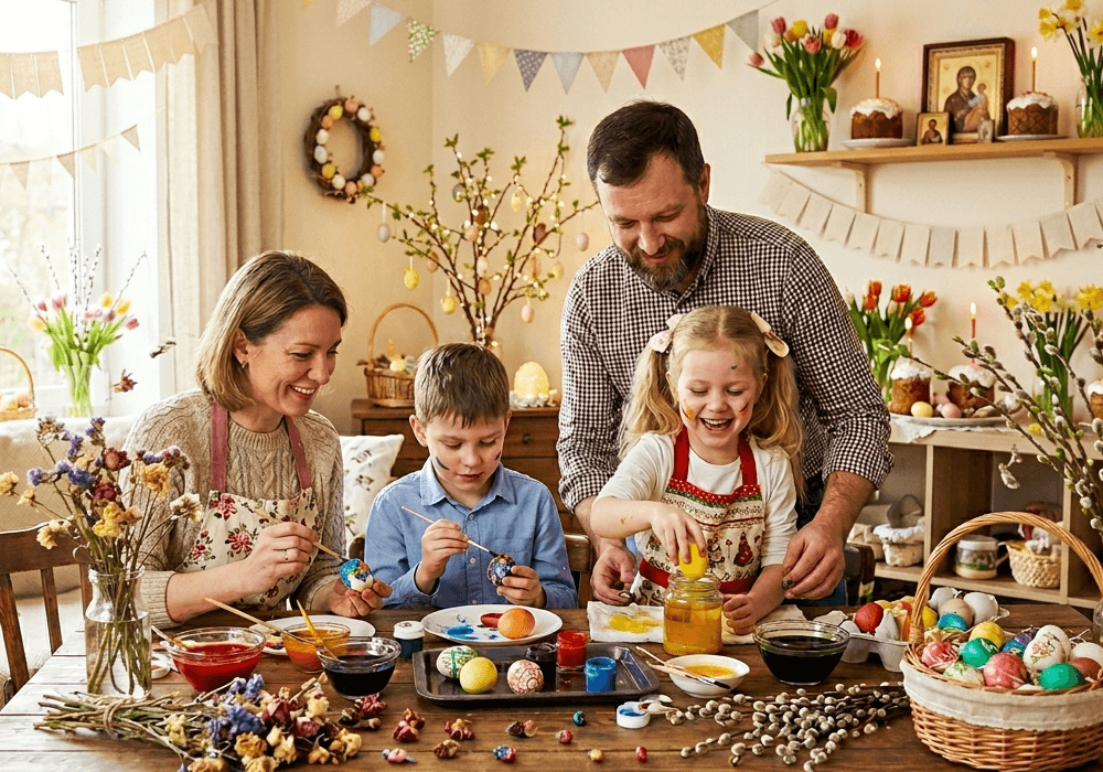Pääsiäinen lasten kanssa: lämpimiä perheperinteitä, leikkejä ja ideoita juhlaan