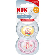 NUK 730133 Smoczek 1 FREESTYLE 2szt silikon 0-6m*