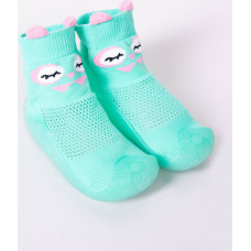 Yo Baby SCORPIO OBO-173G Skarpetki ażurowe z gumową podeszwą dzi.mięta r.24