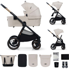 Kinderkraft universaali lastenvaunut 2IN1 NEA 2.0, soft beige, KSNEA002BEG2000