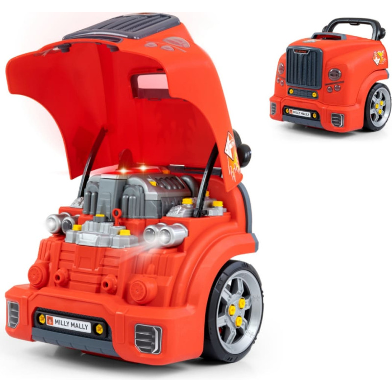 Milly Mally kävelytuoli – työnnettävä lelu N-gine, punainen