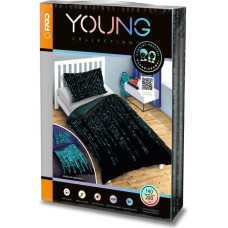 FARO Nuorten vuodevaatesetti 032 "Matrix Fluo", 140×200 + 70×80 cm, puuvilla