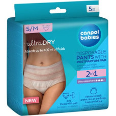 Canpol 78/011 hengittävät jälkivuodon alushousut 2-in-1 siteellä – S/M