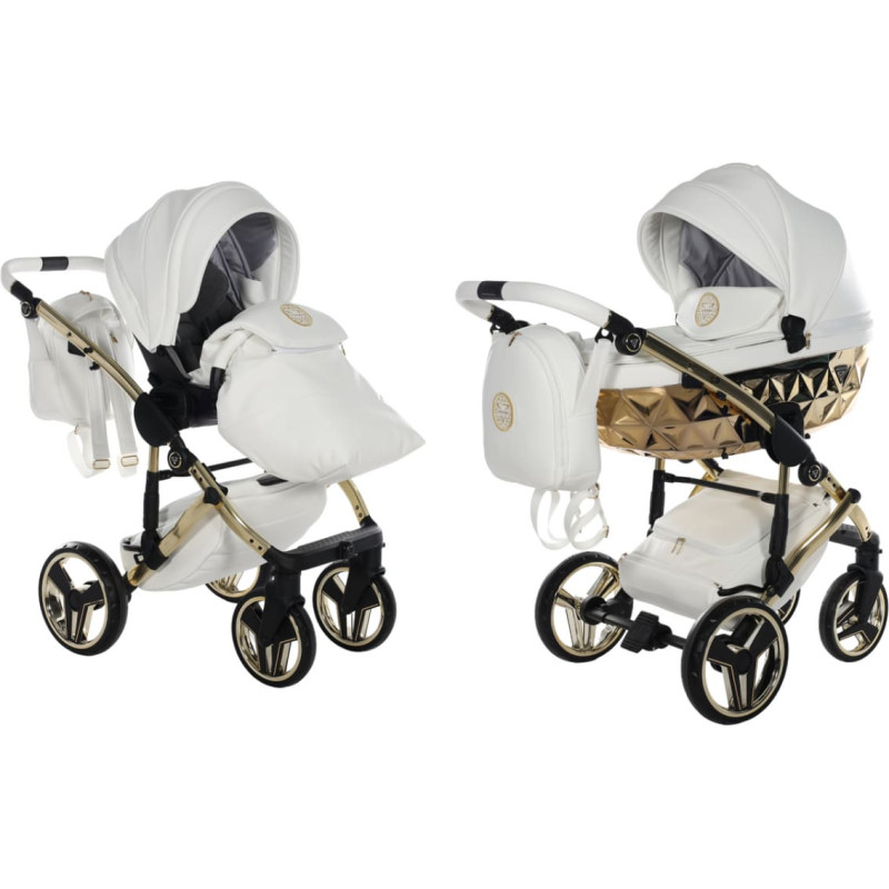 Junama Yhdistelmävaunut 2 in 1 HandCraft 08 White/gold