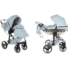 Junama Universal stroller 2 in 1 Hearts 08 blue/silver
