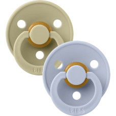 Bibs Colour Round tutit luonnonkumista Island Khaki/Dusty Blue 6-18m 2pcs