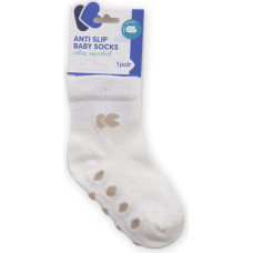 Baby socks with embossed bottom White 2-3y