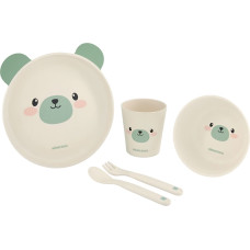 Tableware bamboo set Bear Mint