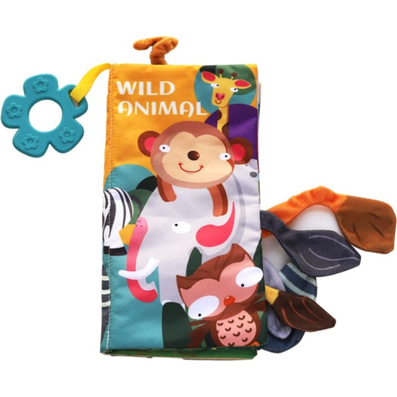 Educational cloth book with teether Wild animals