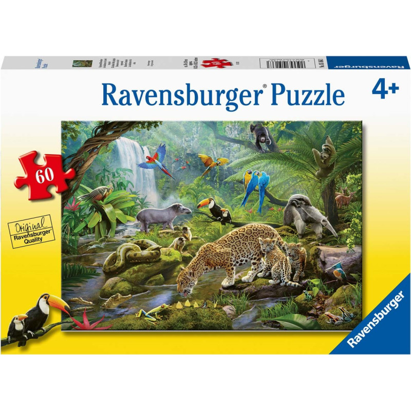 Ravensburger Puzzle Rainforest Animals 60 Pc Puzzle 5166