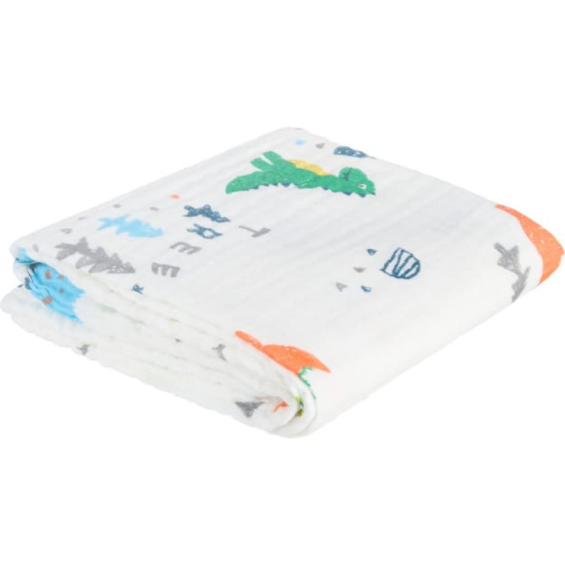 Akuku A0685 viltti / kapalointi / pyyhe – 110×105 cm DINOSAURS