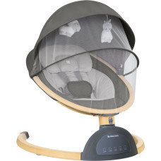 KIKKABOO Sähköinen vauvakeinu sivuttaisliikkeellä Ashlee Dark Grey 2025