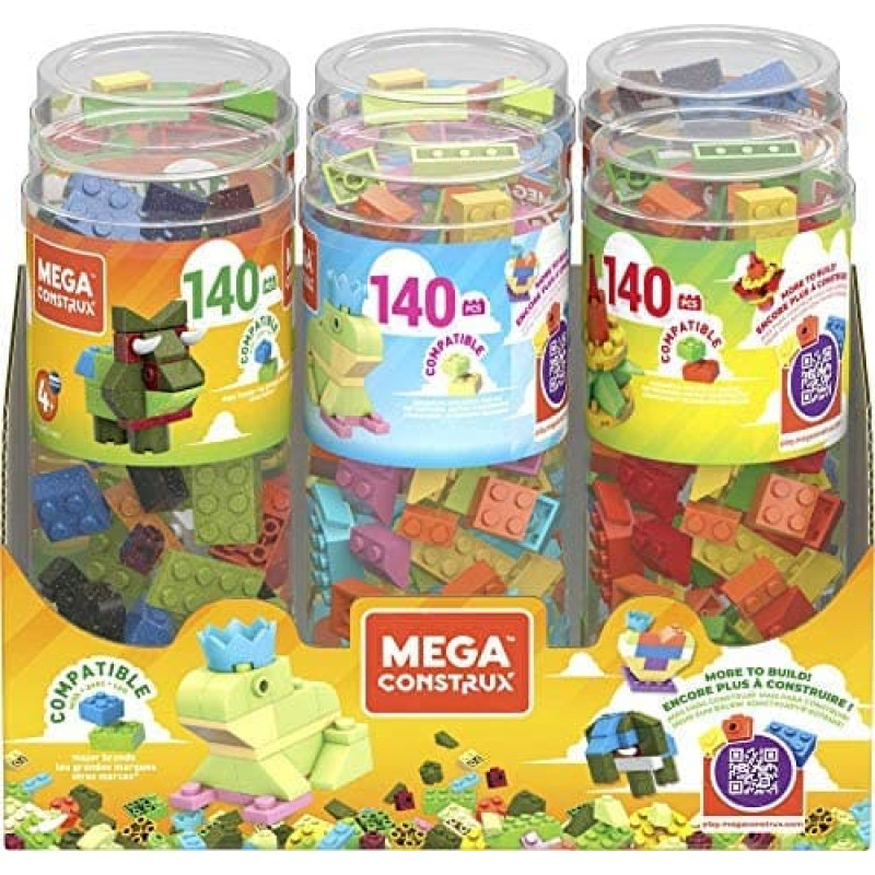 Mega Construx rakennuspalikat putkilossa, lajitelma