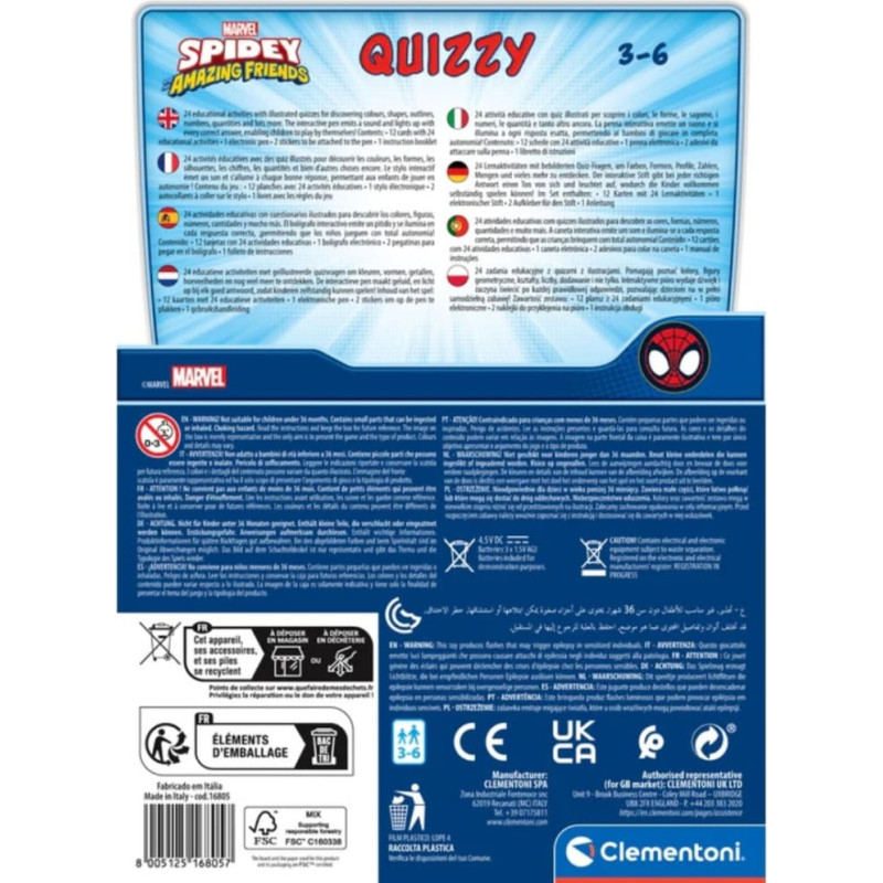 Clementoni Early Education 16805 – Interactive Quiz Spidey