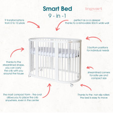 Ingvart ovaali pinnasänky Transformers – Ingvart Smart Bed (Natural)