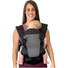 Bblüv Chimparoo EvöAir ergonomic and breathable baby carrier, 8 carrying positions, year-round use, 3–30 kg, black