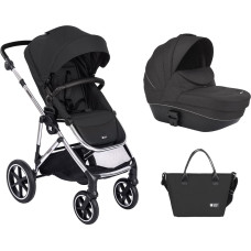 KIKKABOO 2-in-1-yhdistelmävaunut muovisella vaunukopalla, Thea, musta