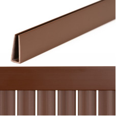 Springos Cover, 100 cm profile for PVC masking cover for balcony, terrace, fence, brown