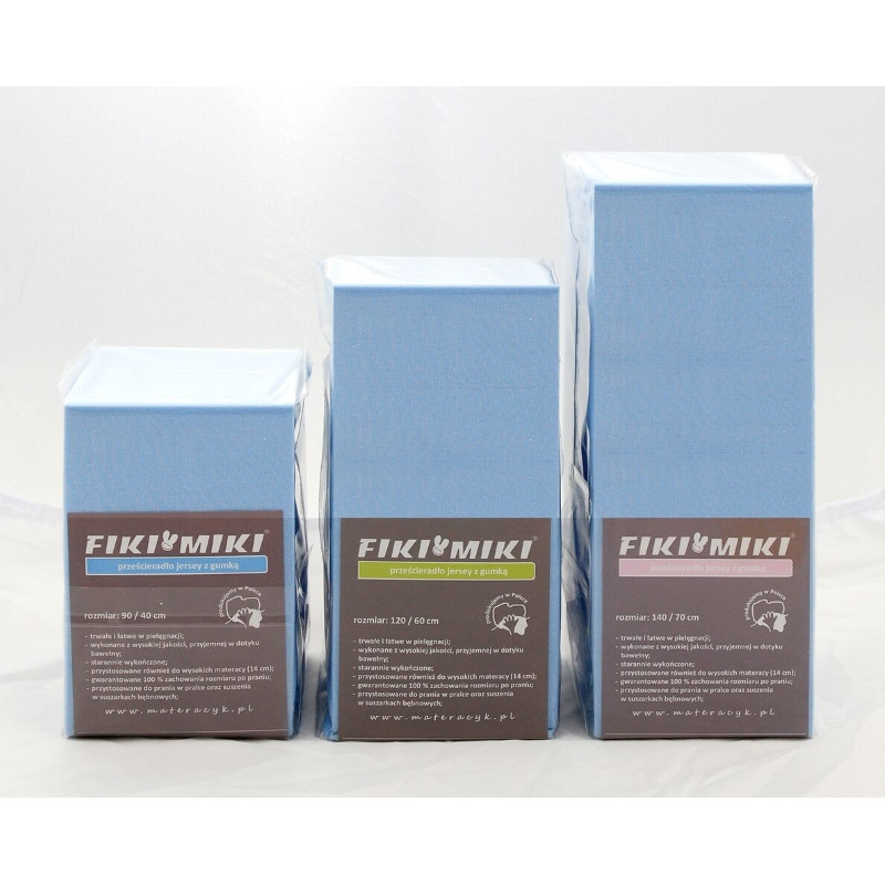 Fiki Miki Jersey-lakana 120x60 Blue