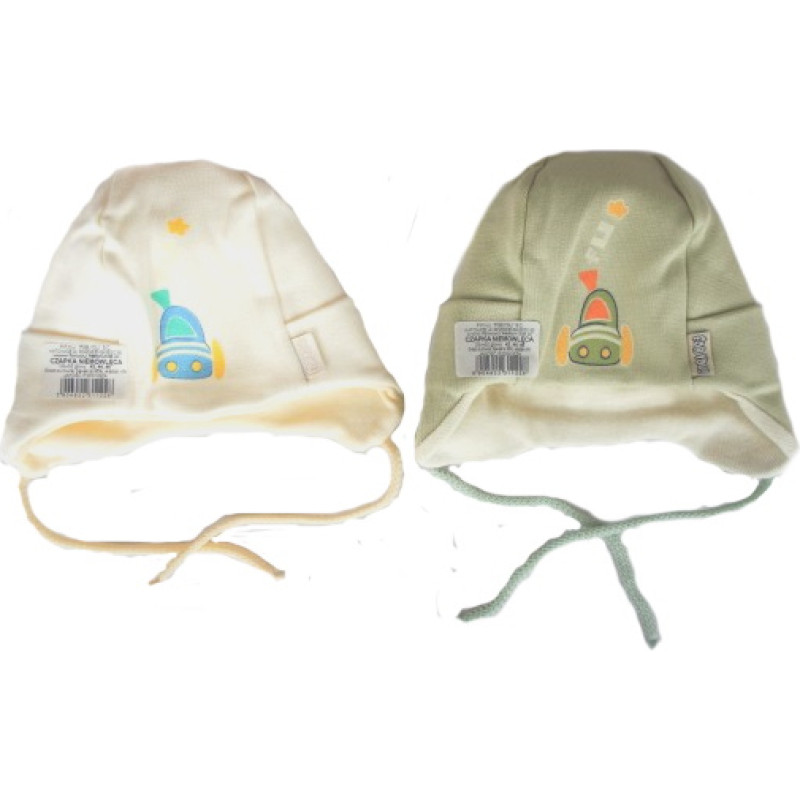 For-You kaksikerroksinen puuvillahattu "Auto", 44–46 cm, malli 1122