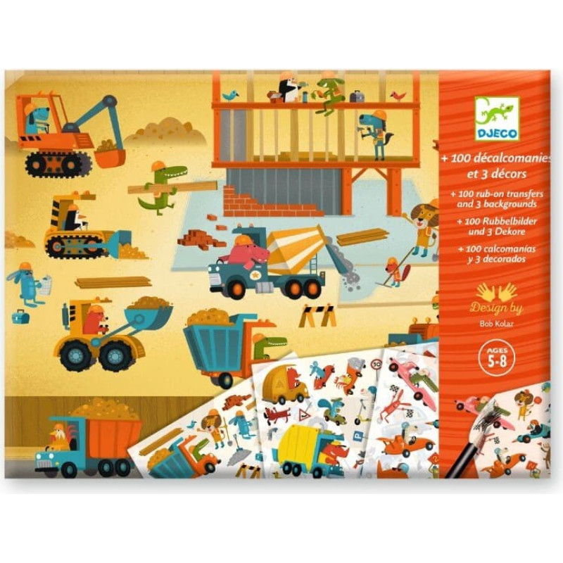 Djeco Rub-on transfers - Asphalt