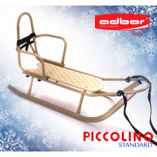 Adbor PICCOLINO sled with backrest, gold