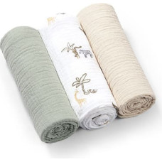 Babyono 828/04 erittäin pehmeät musliinivaipat (murskattu kangas), vihreä