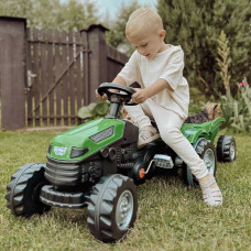 Woopie polkutraktori Farmer GoTrac MAXI perävaunulla, hiljaiset renkaat