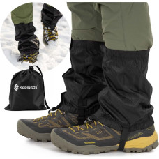 Vedenpitävät kengänsuojat, yleiskokoiset vaellussäärystimet, 2 kpl, mustat