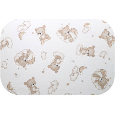 Ega Kids vaippa - 4008 - FLANNEL PRINT - EGA - TEDDY BEAR  ON CLOUDS - BEIGIE -size 70x80 cm