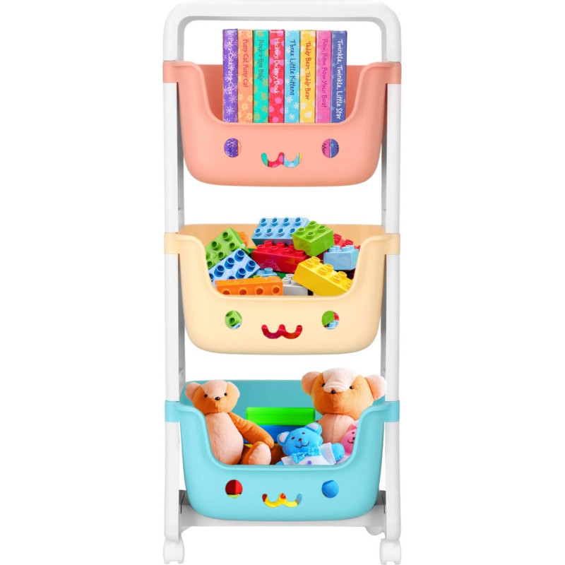 Springos leluhylly, jossa 3 laatikkoa Springos HA7481 pyörillä