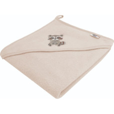 Bocioland hupullinen kylpypyyhe 100x100 cm, kermanvärinen pesukarhu – BL225