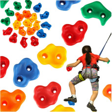 Kiipeilyotteet lapsille – värikkäät kahvat, 20 kpl ruuveilla