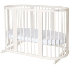 Ingvart ovaali vauvansänky Transformers Smart 7-in-1 – 72×72 / 72×120 / 72×168 cm milky