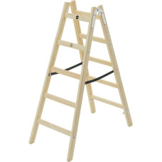 Hailo kaksipuoliset tikkaat H40 StandardLine, puuta, 2 × 5 askelmaa