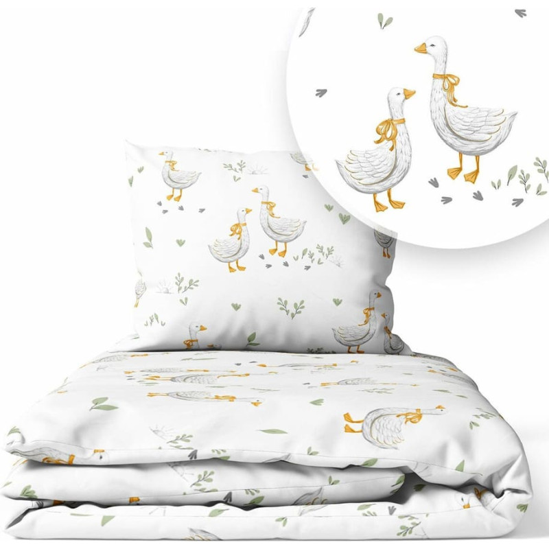 Ankras 2pcs bedding set 135/100 40/60 goose green