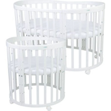 Soikea vauvan sänky 7in1 patjalla White, WALDIN