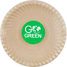 Gogreen Kompostējamie cukurniedru šķīvji ar rakstu Go Green Ø23cm 10 gab./ 0,15kg