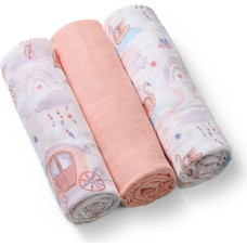 Babyono Muslīna autiņu komplekts SUPER SOFT (3 gab.) 348/11 pink