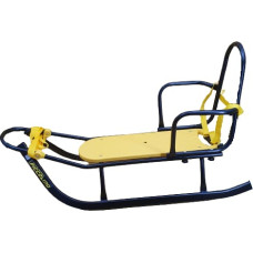 Adbor PICCOLINO Black Edition sled with backrest, yellow