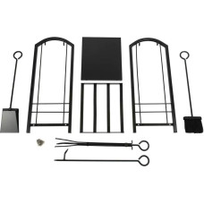 Metallinen takkapuiden teline