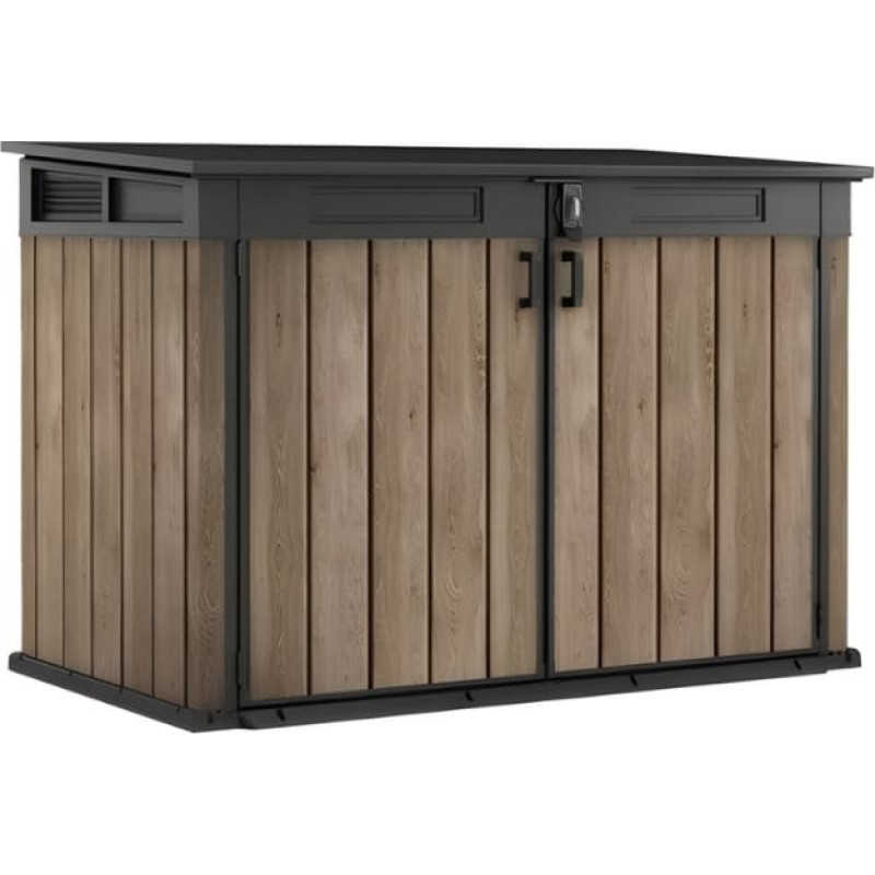 Keter Deco Horizontal Shed puutarhavaja, saarnipuun sävy