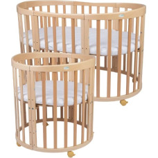 Soikea vauvan sänky 7in1 patjalla Natural, WALDIN