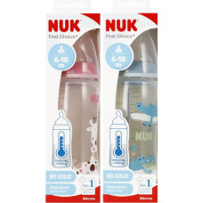 NUK 216248 Butelka FC+ PP 360 ml z wskaźnikiem temperatury smoczek silikonowy 6-18 m-cy XL