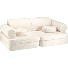 Wigiwama Cream White Settee Sohva