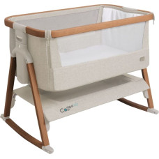Tutti Bambini CoZee Air sivuvaunusänky – Scandinavian Walnut / Ecru