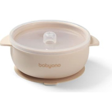 Babyono 1662/03 Silikonikulho imukupilla ja kannella, beige