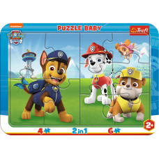 Trefl 80022 Puzzle Ramkowe Baby Wesoły Psi Patrol