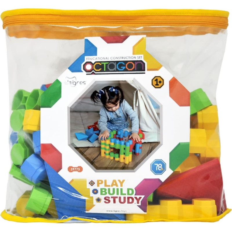 Tigres Octagon rakennuspalikat, 78 kpl.