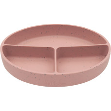 KIKKABOO Platinum Jaettu lautanen imukupilla – silikonia Blush